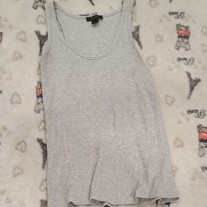 J. Crew Light Gray Ribbed Tank Top
